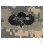 Army Embroidered Badge on ACU Sew On: Parachutist - Basic